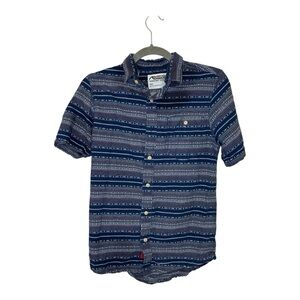 Mountain Khakis Blue Striped Button Down Shirt Outdoor Casual Hiking Small